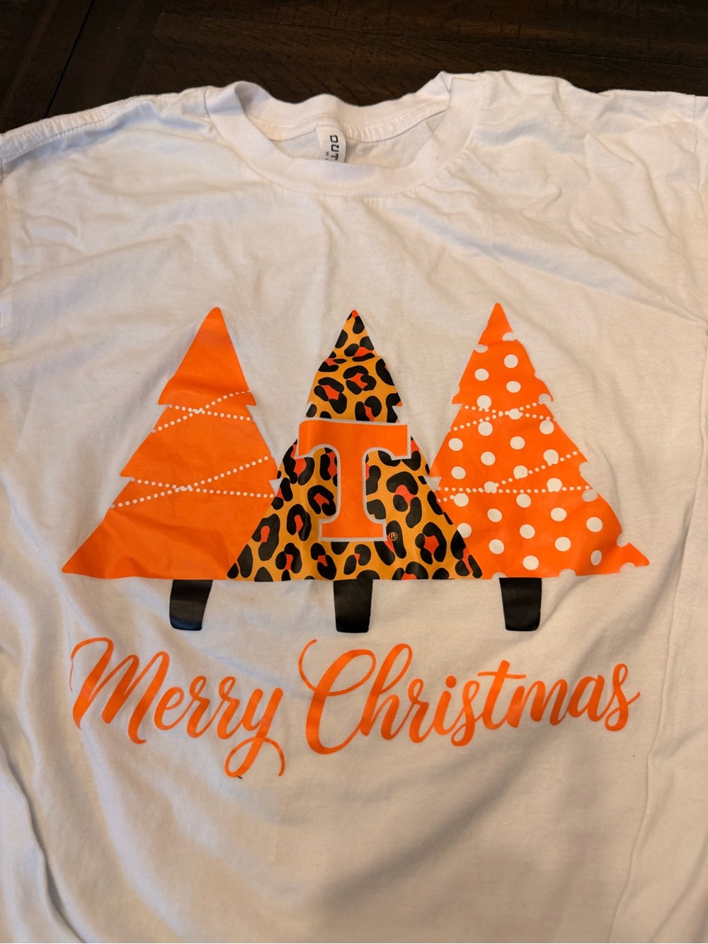 Women's Orange 'Merry Christmas' Graphic Tee